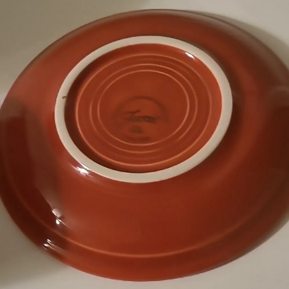 Fiestaware Red Cup and Saucer Set